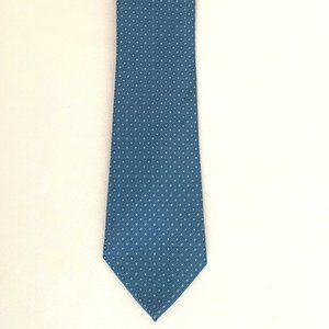 KENNETH COLE - Silk tie - Light blue (white squares)